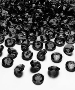 Perles Diamant confettis de table noir 12 mm