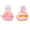 Caissettes à cupcakes 'pink n mix" rose pastel