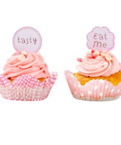 Caissettes à cupcakes 'pink n mix" rose pastel