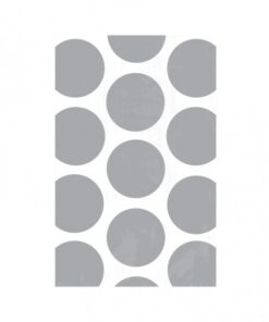 10 sacs en papier pois candy bar gris argent