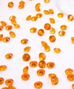 Confettis perles diamant orange 6mm 28gr
