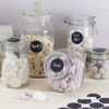 12 étiquettes ardoise ronde candy bar bonbonnière