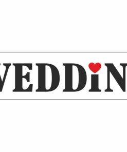 Plaque voiture "Wedding" mariage