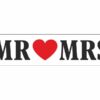 Plaque voiture mariage "Mr & Mrs"
