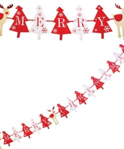 Banderole fanions salle Noël Rudolf le cerf