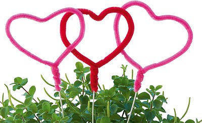 5 pics décoratifs "sweet love" coeur rose et rouge 5 pics décoratifs "sweet love" coeur rose et rouge
