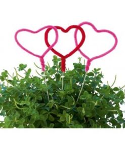 5 pics décoratifs "sweet love" coeur rose et rouge