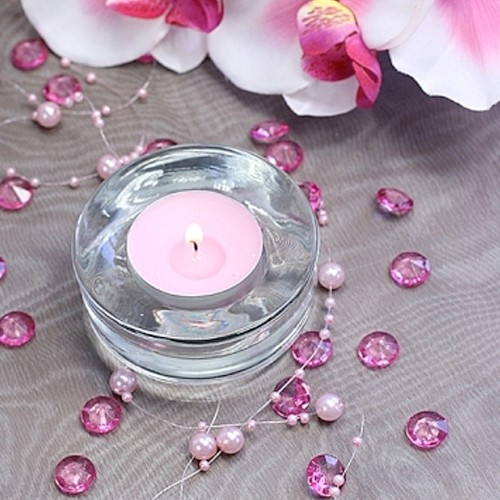 Perles diamant de table rose pâle 12mm Perles diamant de table rose pâle 12mm