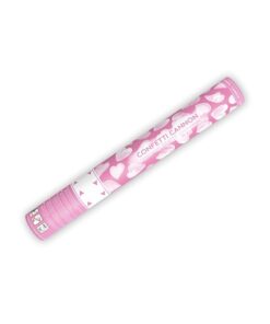 Canon à confettis coeur blanc 40 cm