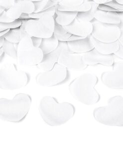 Canon à confettis coeur blanc 40 cm