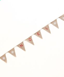 Guirlande fanion vintage NOEL toile de jute 1M50