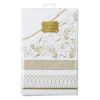 Une nappe carrée dorée " Tea Party " vintage Noel OR 1M40