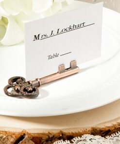Clé vintage marque place porte nom table mariage