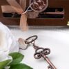 Charmant porte clés clé vintage bronze mariage vintage