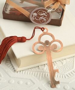Marque page clé vintage bronze cadeau mariage