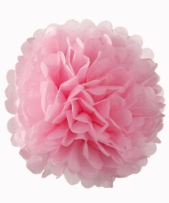 3 pompons camaïeu de rose