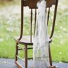 2 noeuds decoratifs bouquets blanc organza 90cm cocarde