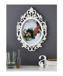 LOCATION cadre ovale shabby blanc photobooth