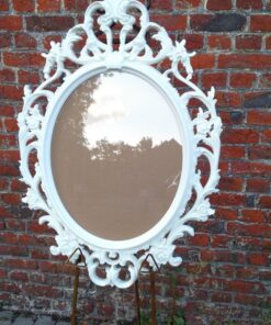 LOCATION cadre ovale shabby blanc photobooth