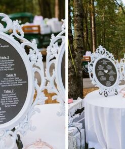 LOCATION cadre ovale shabby blanc photobooth