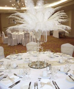 Location plumes d'autruche blanche centre de table