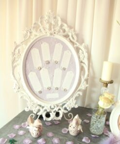 LOCATION cadre ovale shabby blanc photobooth