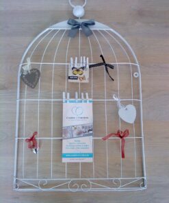 LOCATION Cage à oiseau blanc métal mariage