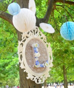 LOCATION cadre ovale shabby blanc photobooth