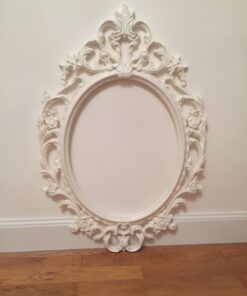LOCATION cadre ovale shabby blanc photobooth