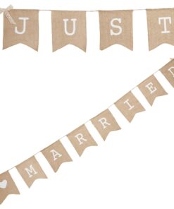 Location guirlande Just Married vintage jute 2M50