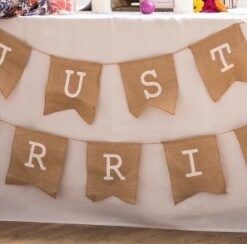 Location guirlande Just Married vintage jute 2M50