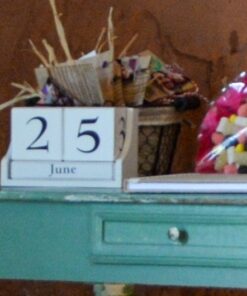 Location calendrier dateur en bois blanc