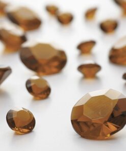 Perles Diamant de table marron chocolat (6-12mm)