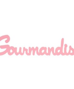 Location lettres en bois "Gourmandise" rose