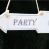 Panneau directionnel mariage flèche "Party"