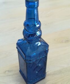 Location bouteille vintage vase bleu roi soliflore cobalt