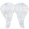 grandes ailes d'anges plumes blanches 52x 45cm