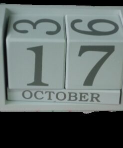 Location calendrier dateur en bois blanc