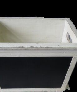 Location caisse corbeille panier bois blanchi ardoise