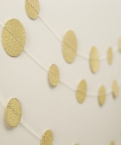 Guirlande confettis gold glitter party paillettes 5M