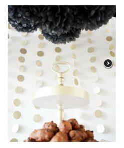 Guirlande confettis gold glitter party paillettes 5M