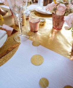 Guirlande confettis gold glitter party paillettes 5M