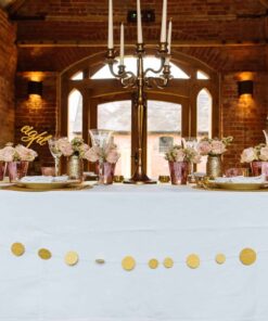 Guirlande confettis gold glitter party paillettes 5M