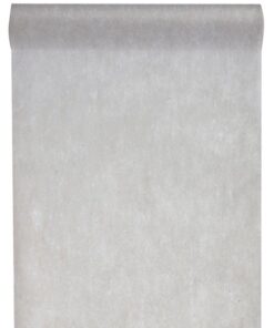 Chemin de table uni gris rouleau 10M x 30cm intissé