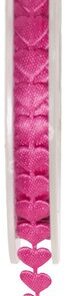Ruban coeur rose fuchsia bobine 5 mètres