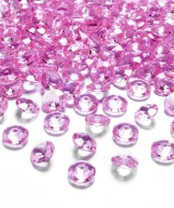 Perles diamant de table rose bébé 12mm