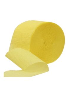 Guirlande papier crepon serpentin jaune