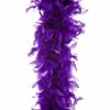 Boa en plumes, violet mauve