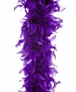 Boa en plumes, violet mauve