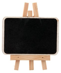 Mini chevalet de peintre, ardoise sur pied, naturel